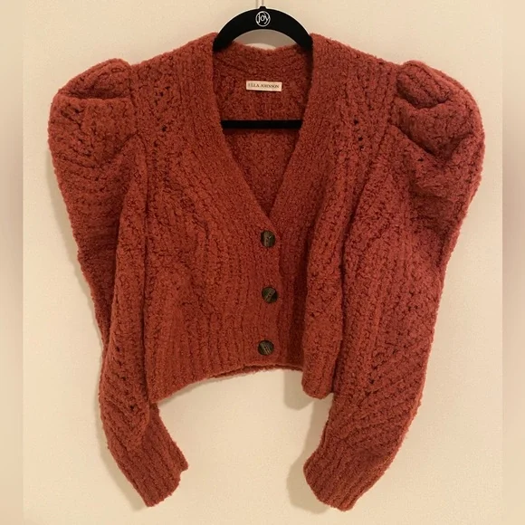 Ulla Johnson Odette Cardigan in maroon size S - Picture 5 of 8